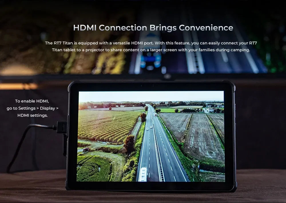 Oukitel RT7 Titan Rugged Android Tablet | 10.1” FHD+ Display, 32000mAh Battery, 8GB RAM + 256GB Storage, 32MP + 48MP Cameras, Android 13, 4G LTE