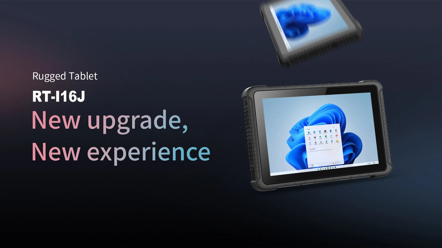 10” Rugged Windows Tablet | 8GB RAM, 128GB SSD, Waterproof, Shockproof, Barcode Scanner, Car Mount