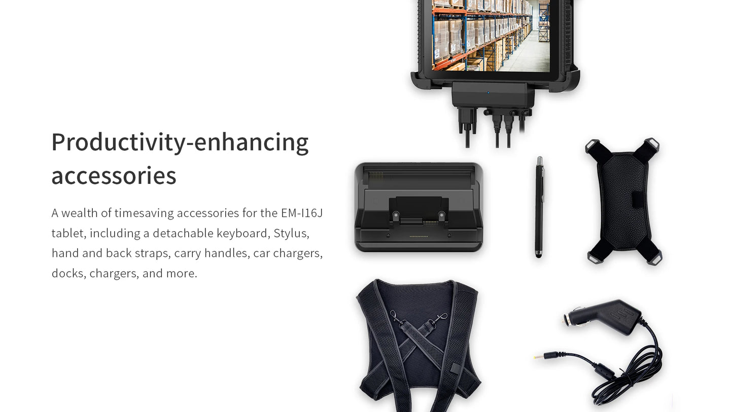 10” Rugged Windows Tablet | 8GB RAM, 128GB SSD, Waterproof, Shockproof, Barcode Scanner, Car Mount