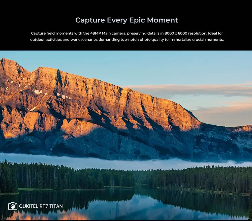 Oukitel RT7 Titan Rugged Android Tablet | 10.1” FHD+ Display, 32000mAh Battery, 8GB RAM + 256GB Storage, 32MP + 48MP Cameras, Android 13, 4G LTE
