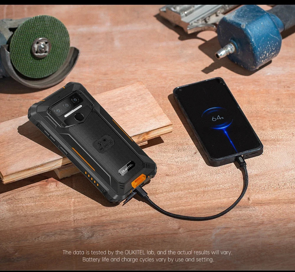 OUKITEL WP23 Plus Rugged Smartphone | 24GB+256GB, 10600mAh Battery, 6.52” Display, Android 14, IP68 Waterproof & Shockproof