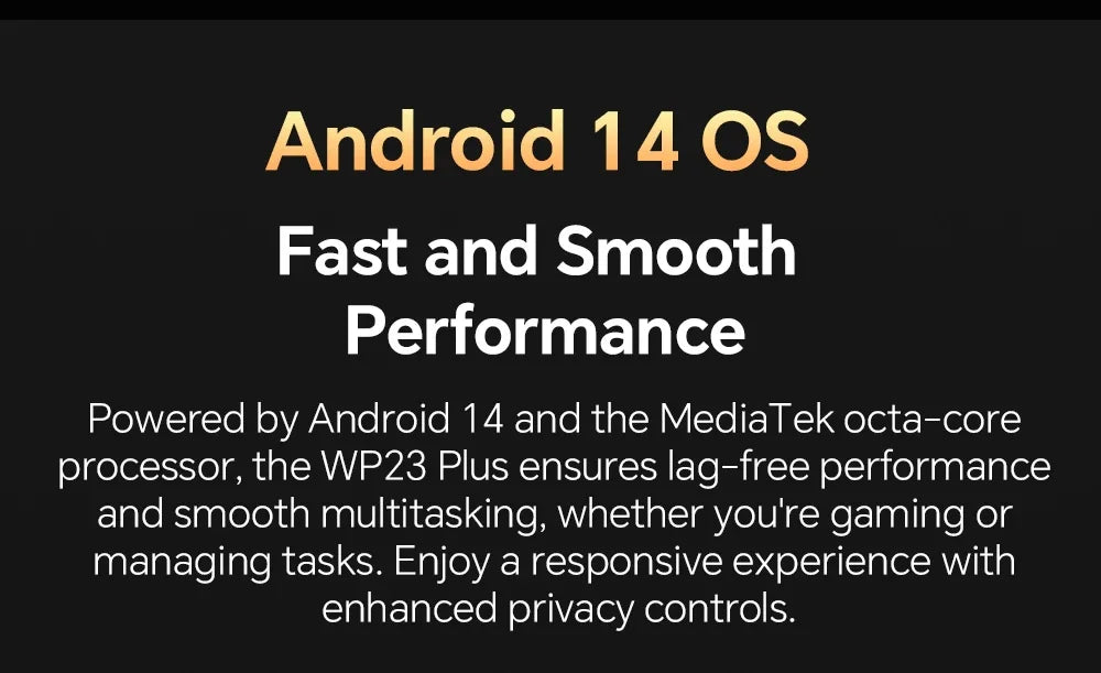 OUKITEL WP23 Plus Rugged Smartphone | 24GB+256GB, 10600mAh Battery, 6.52” Display, Android 14, IP68 Waterproof & Shockproof