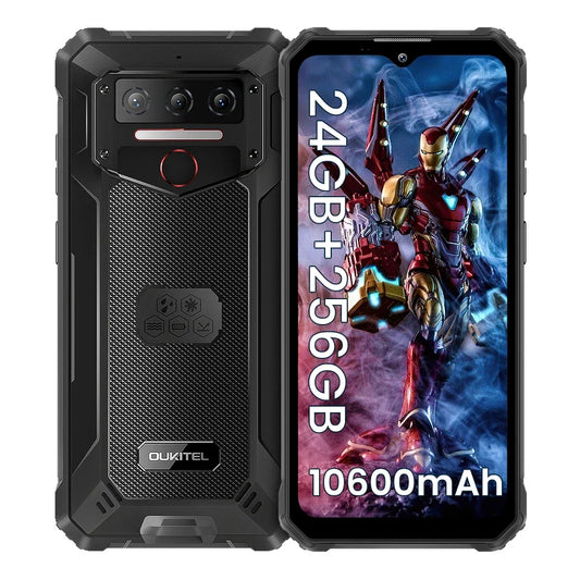OUKITEL WP23 Plus Rugged Smartphone | 24GB+256GB, 10600mAh Battery, 6.52” Display, Android 14, IP68 Waterproof & Shockproof