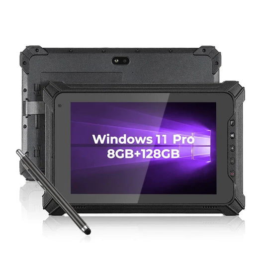 8” Rugged Windows Tablet – 8GB + 128GB, 4G, Wi-Fi, Barcode Scanner | Industrial Handheld PC