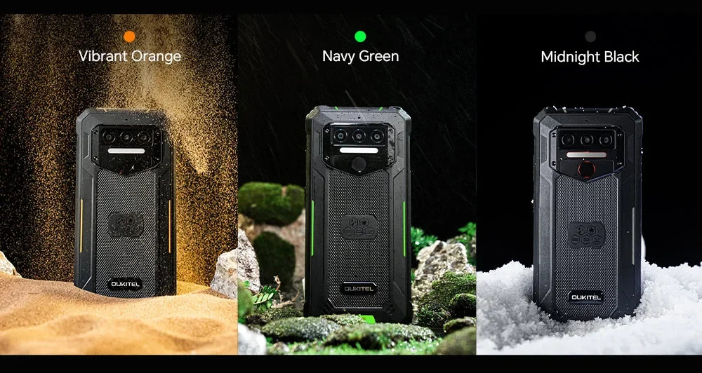 OUKITEL WP23 Plus Rugged Smartphone | 24GB+256GB, 10600mAh Battery, 6.52” Display, Android 14, IP68 Waterproof & Shockproof