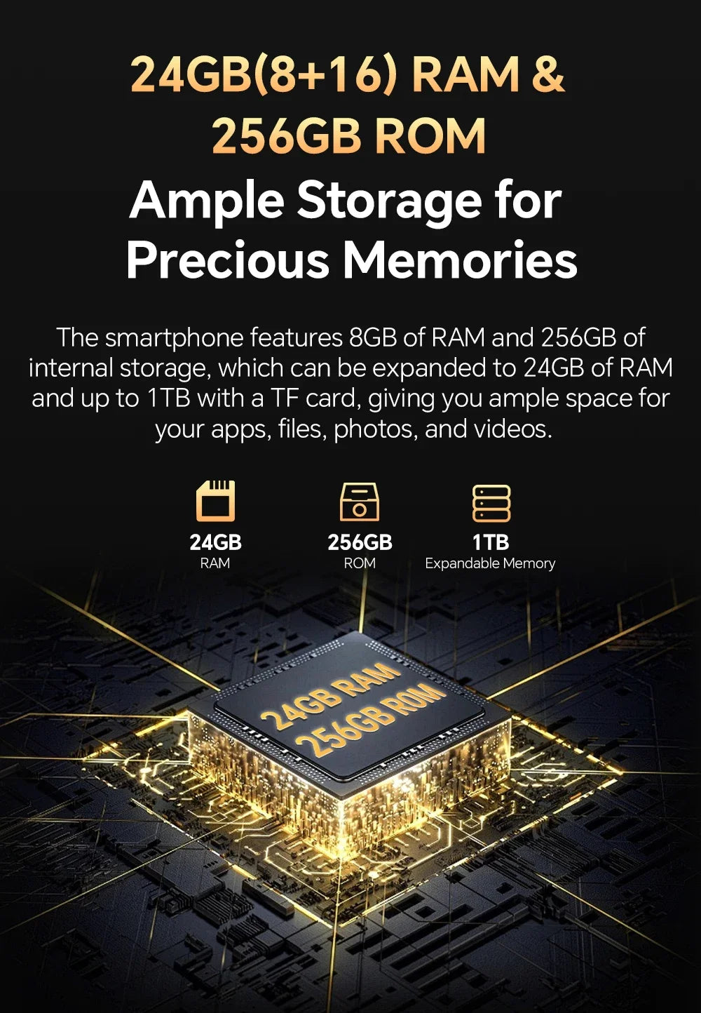 OUKITEL WP23 Plus Rugged Smartphone | 24GB+256GB, 10600mAh Battery, 6.52” Display, Android 14, IP68 Waterproof & Shockproof